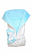 Одеяло-трасформер "Голубой лед" на молнии с бантиком (вельбоа, креп-сатин) голубой от магазина Dream Royal